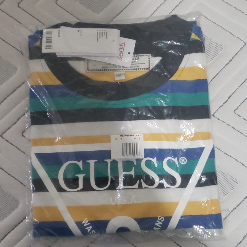 Mens guess vista stripe tee